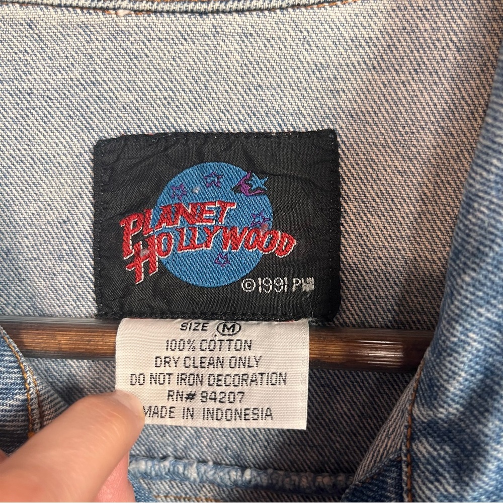 Vintage Planet Hollywood denim jacket medium - Picture 4 of 11